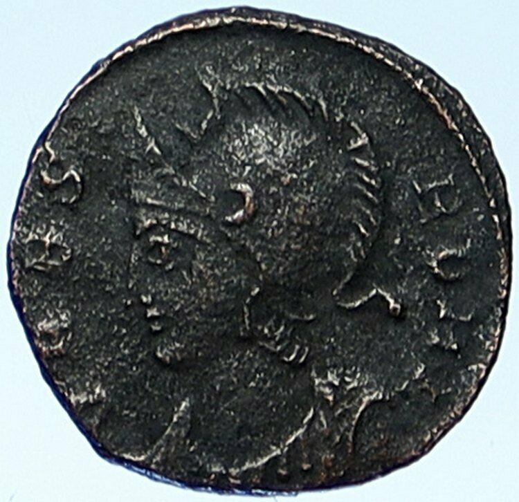 CONSTANTINE I the GREAT Romulus Remus WOLF Antioch Ancient Roman Coin i109395