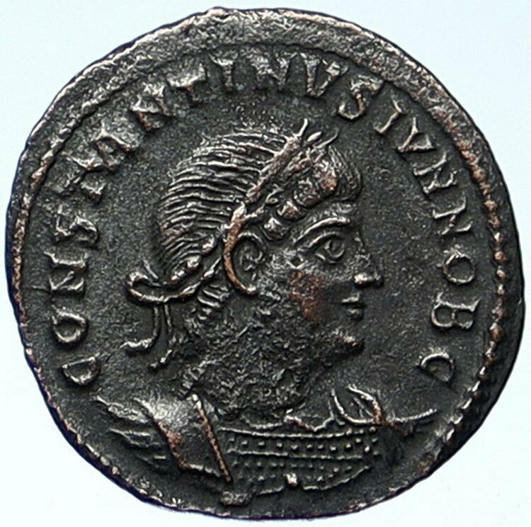 CONSTANTINE II son of the Great Ancient Roman Coin LEGION WAR SOLDIERS i109393