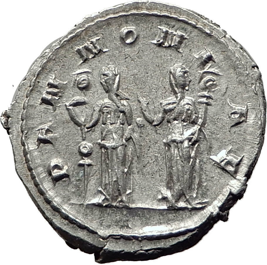 TRAJAN DECIUS 250AD Rome Silver Authentic Ancient Roman Coin Pannoniae i65340