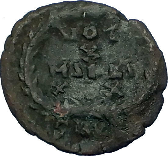 THEODOSIUS I the GREAT 379AD Authentic Ancient Original Roman Coin VOT i65808