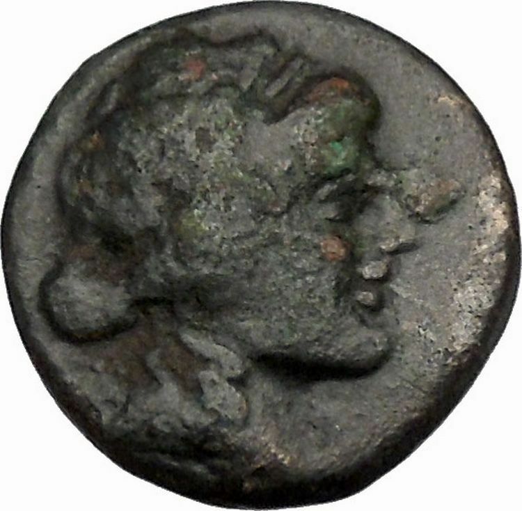 LARISSA Thessaly THESSALIAN LEAGUE 2nCenBC Athena Apollo Greek Coin i43405