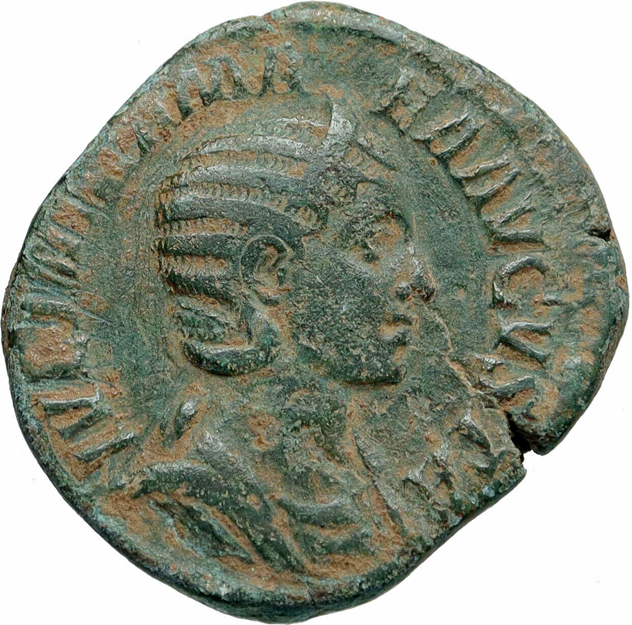 JULIA MAMAEA Authentic Ancient 228AD Rome Sestertius Roman Coin FELICITAS i86817