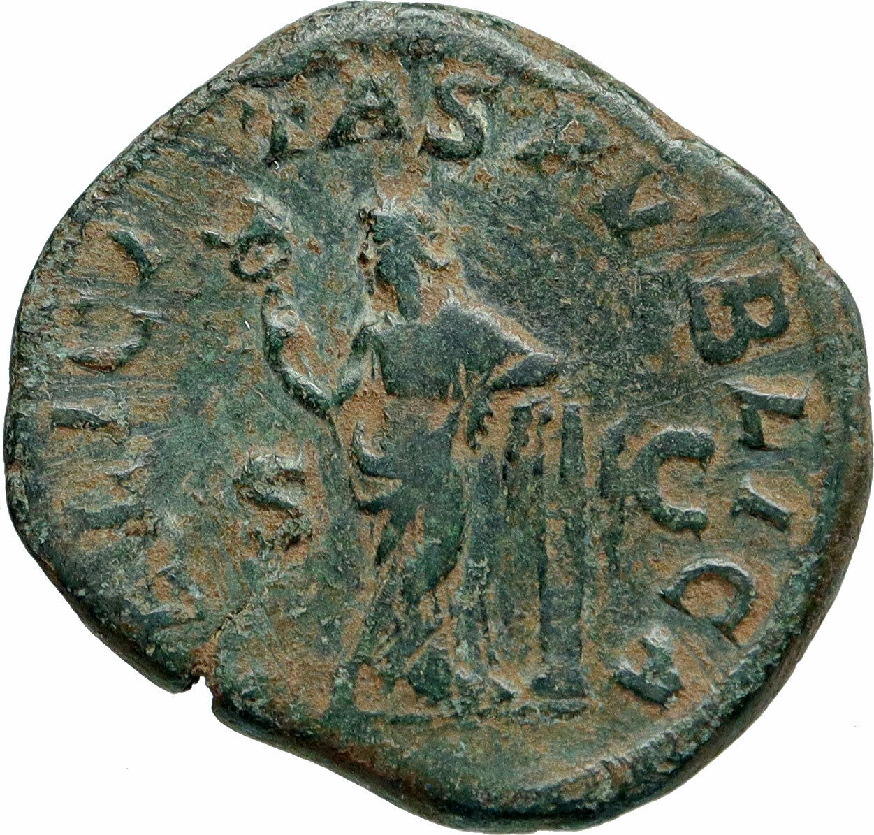 JULIA MAMAEA Authentic Ancient 228AD Rome Sestertius Roman Coin FELICITAS i86817