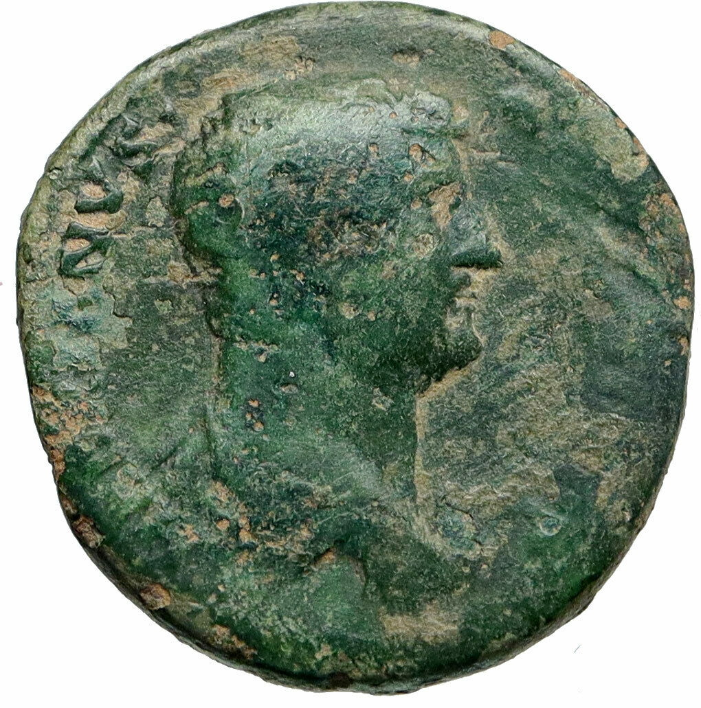 HADRIAN Authentic Ancient 134AD Rome OLD Roman Coin MARUENTANIA on HORSE i87054