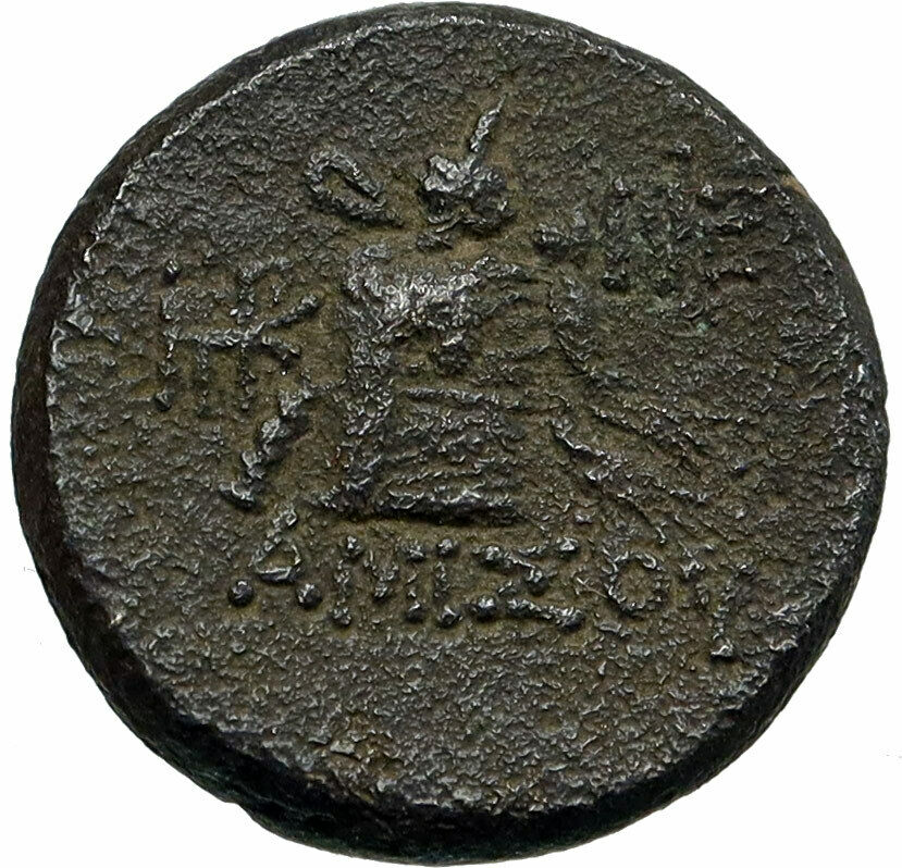 AMISOS in PONTUS 100BC Mithradates VI Time Ancient Greek Coin DIONYSUS i87056