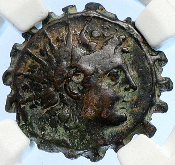 ANTIOCHOS VI Dionysos Ancient Seleukid Ancient Greek Coin ELEPHANT NGC i106704