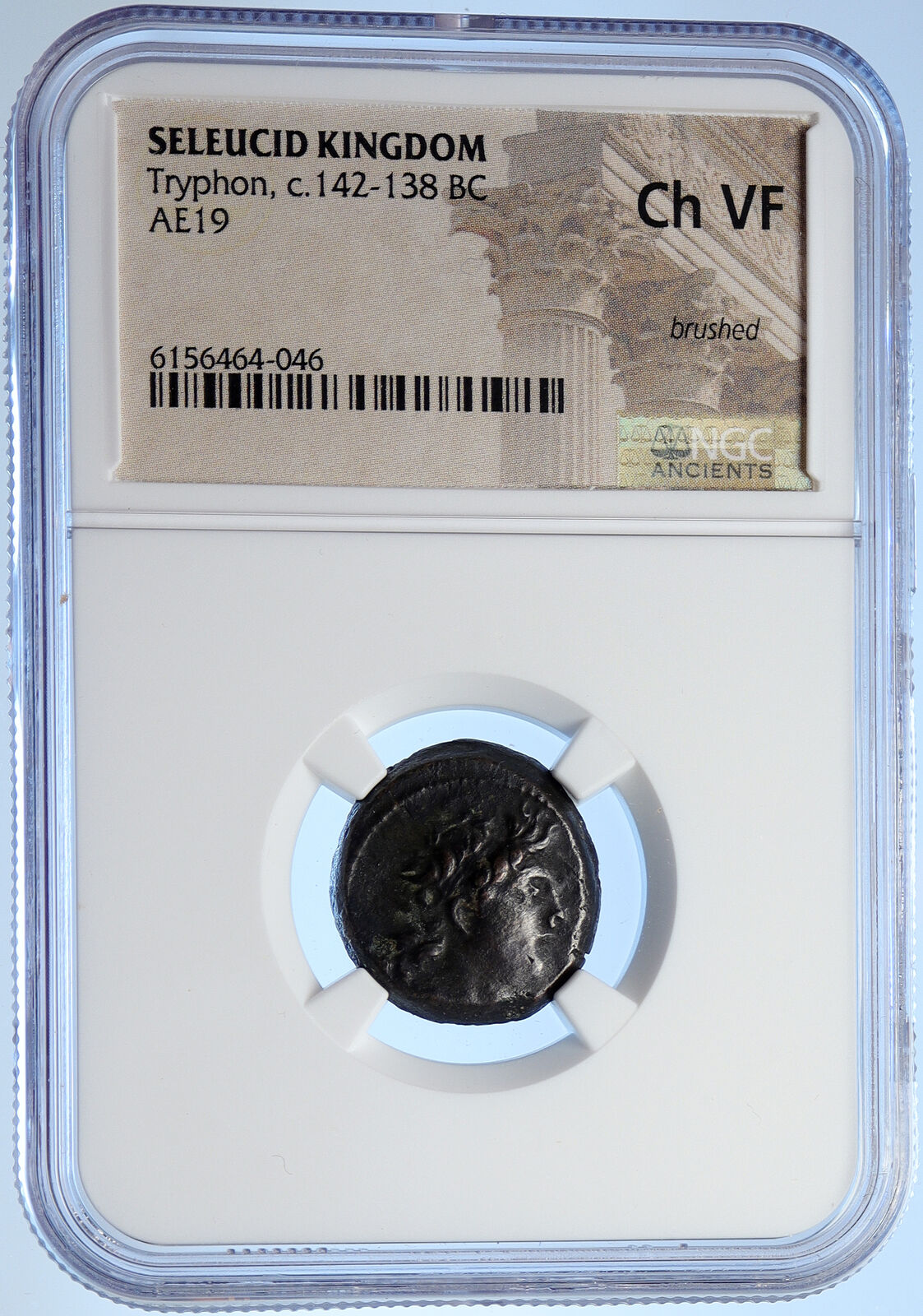 TRYPHON Rare Ancient Seleukid Authentic Ancient Greek Coin HELMET NGC i106711