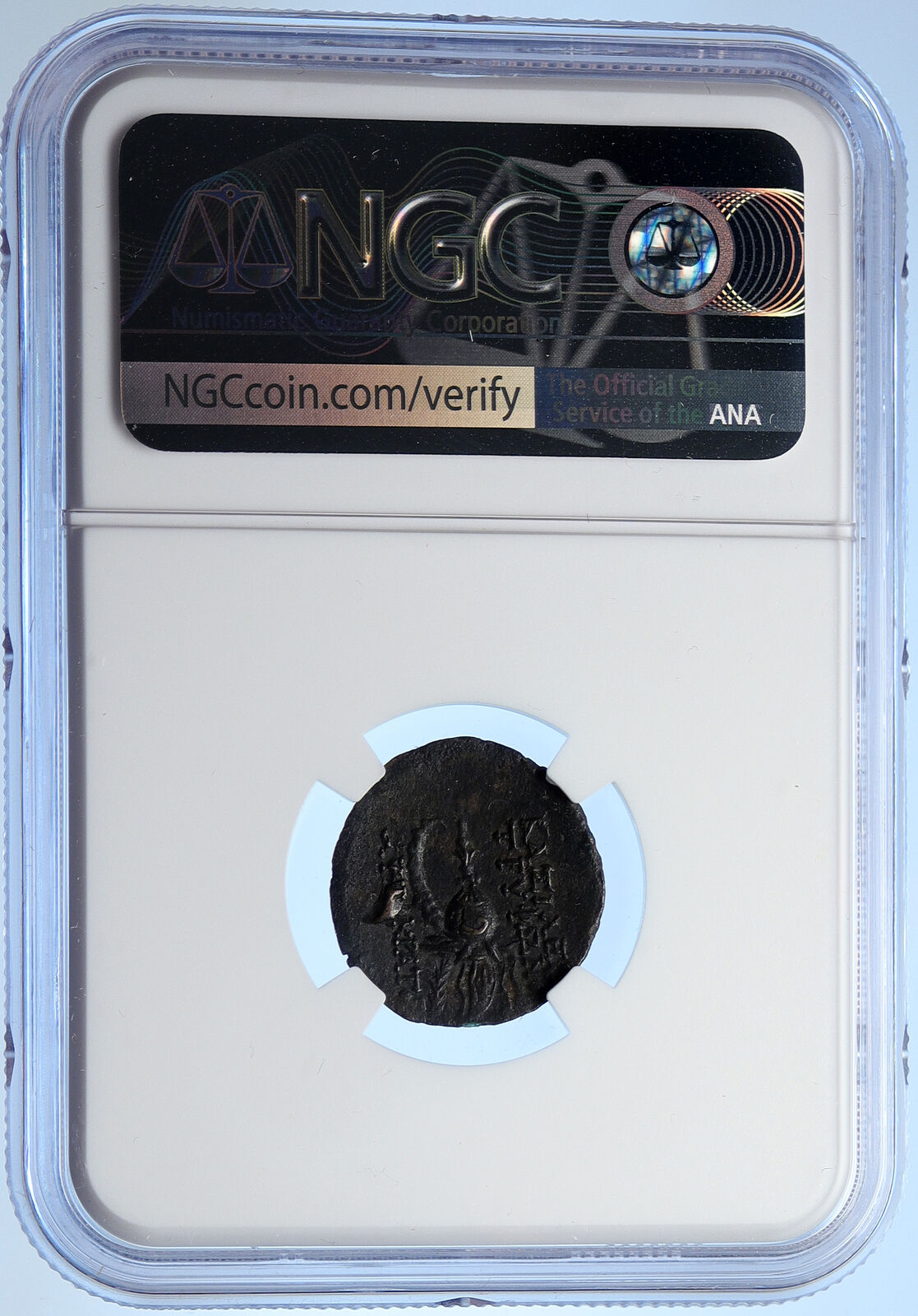 TRYPHON Rare Ancient Seleukid Authentic Ancient Greek Coin HELMET NGC i106711