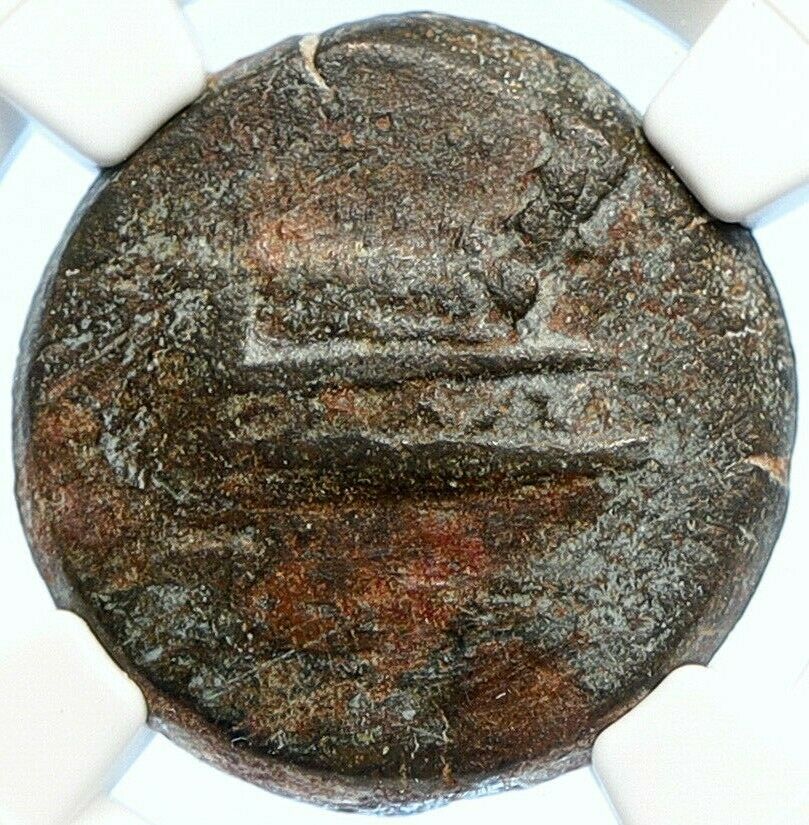 ANTIOCHOS VII Sidetes Seleukid Ancient ANTIQUE Greek Coin TRIDENT NGC i106728