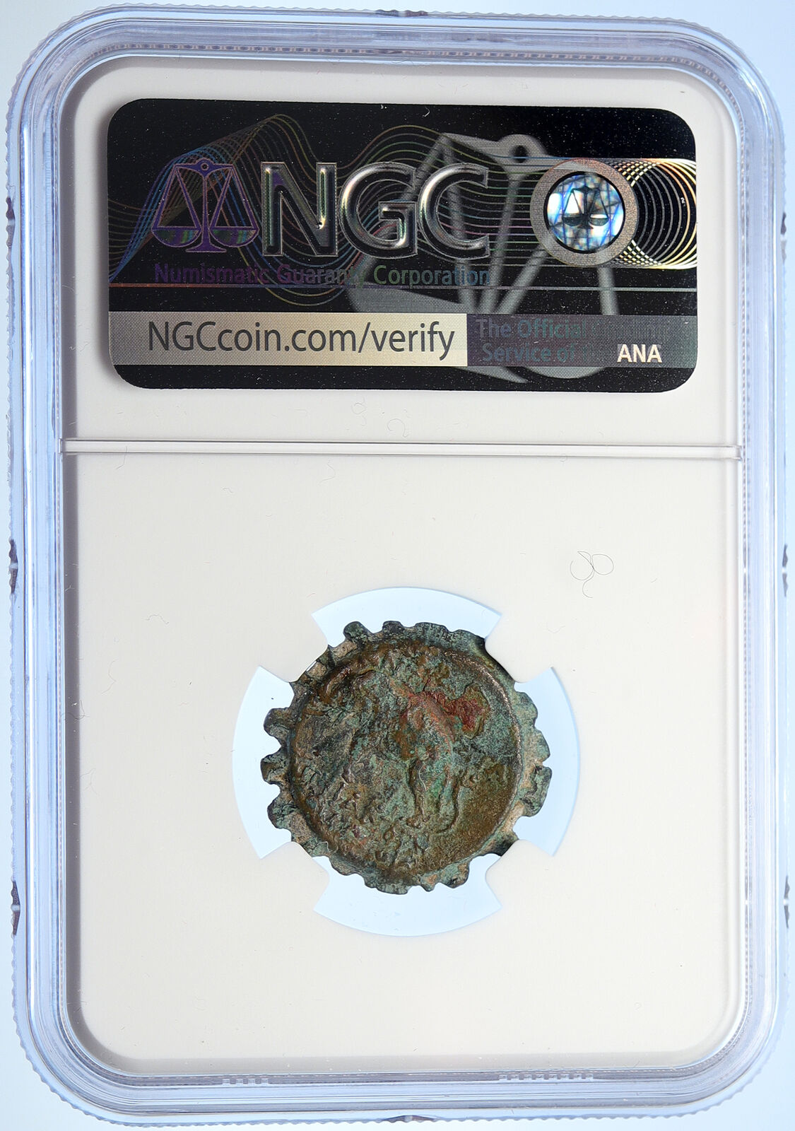 ANTIOCHOS VI Dionysos 144BC Seleukid Ancient Greek Coin ELEPHANT NGC i106736