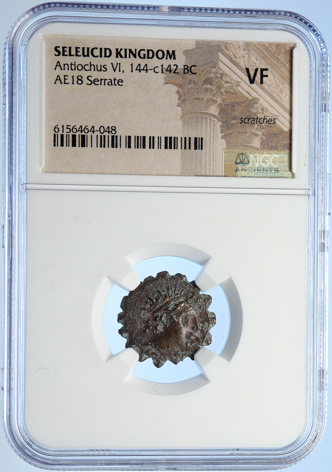 ANTIOCHUS VI Dionysos Seleucid King 145BC Ancient Greek Coin Panther NGC i106713