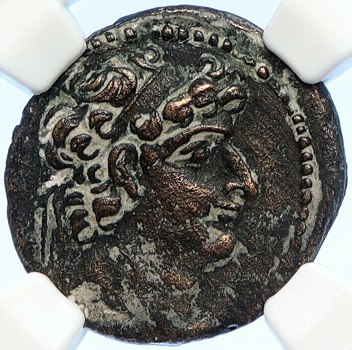 ANTIOCHOS VI Ephiphanes Nikator Seleukid Ancient Greek Coin APOLLO NGC i106732