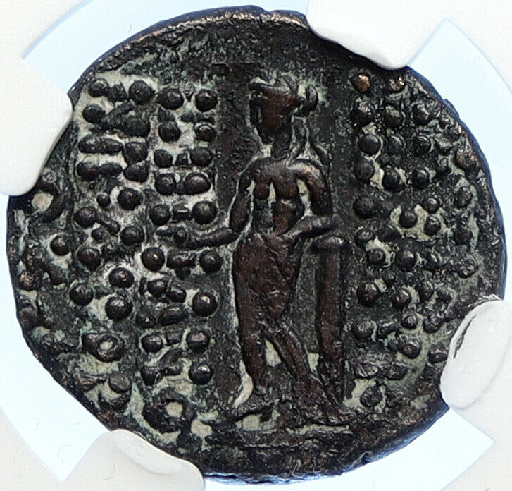 ANTIOCHOS VI Ephiphanes Nikator Seleukid Ancient Greek Coin APOLLO NGC i106732