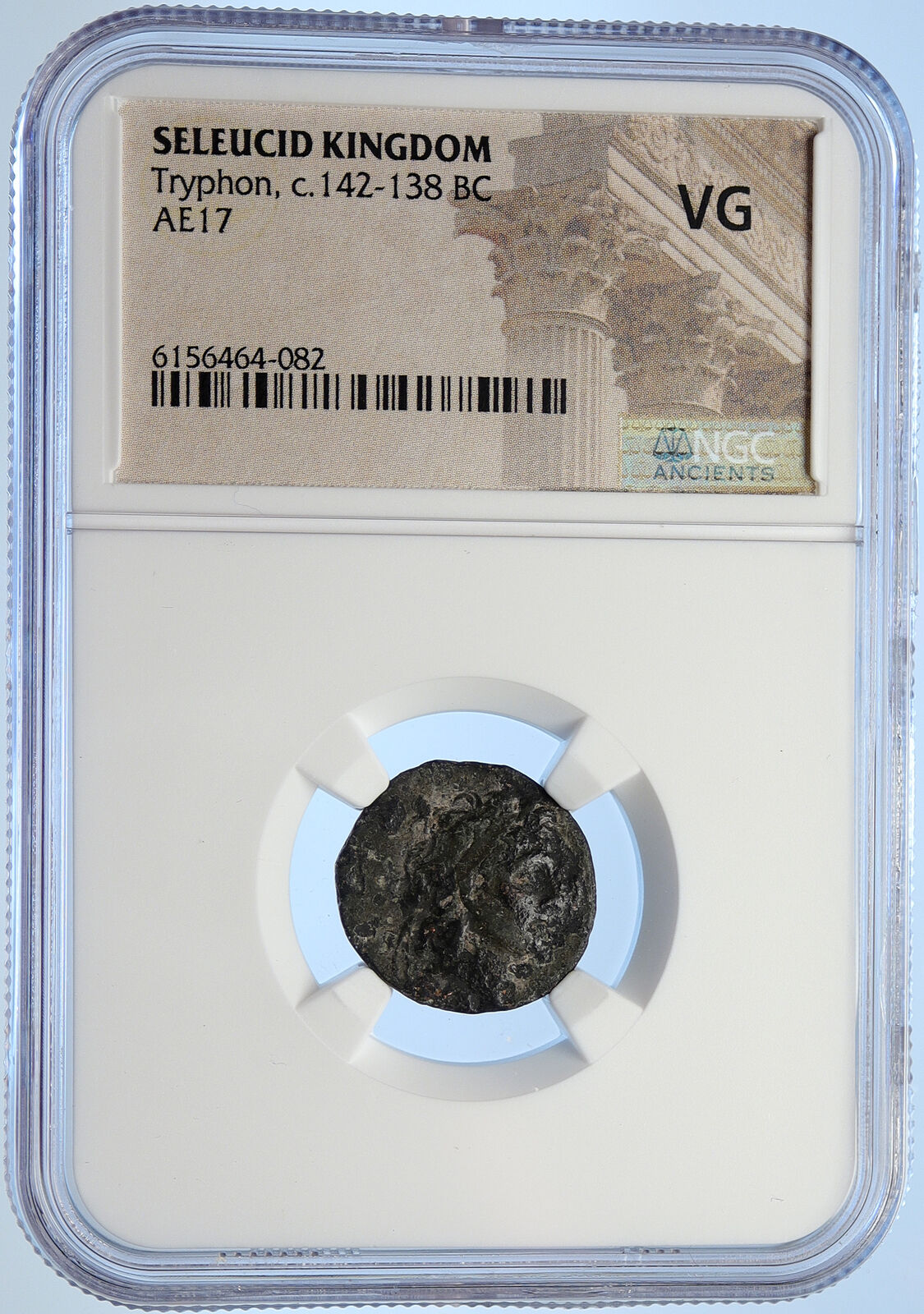 TRYPHON 148BC Authentic Ancient SELEUKID Greek Coin MACEDONIA HELMET NGC i106733