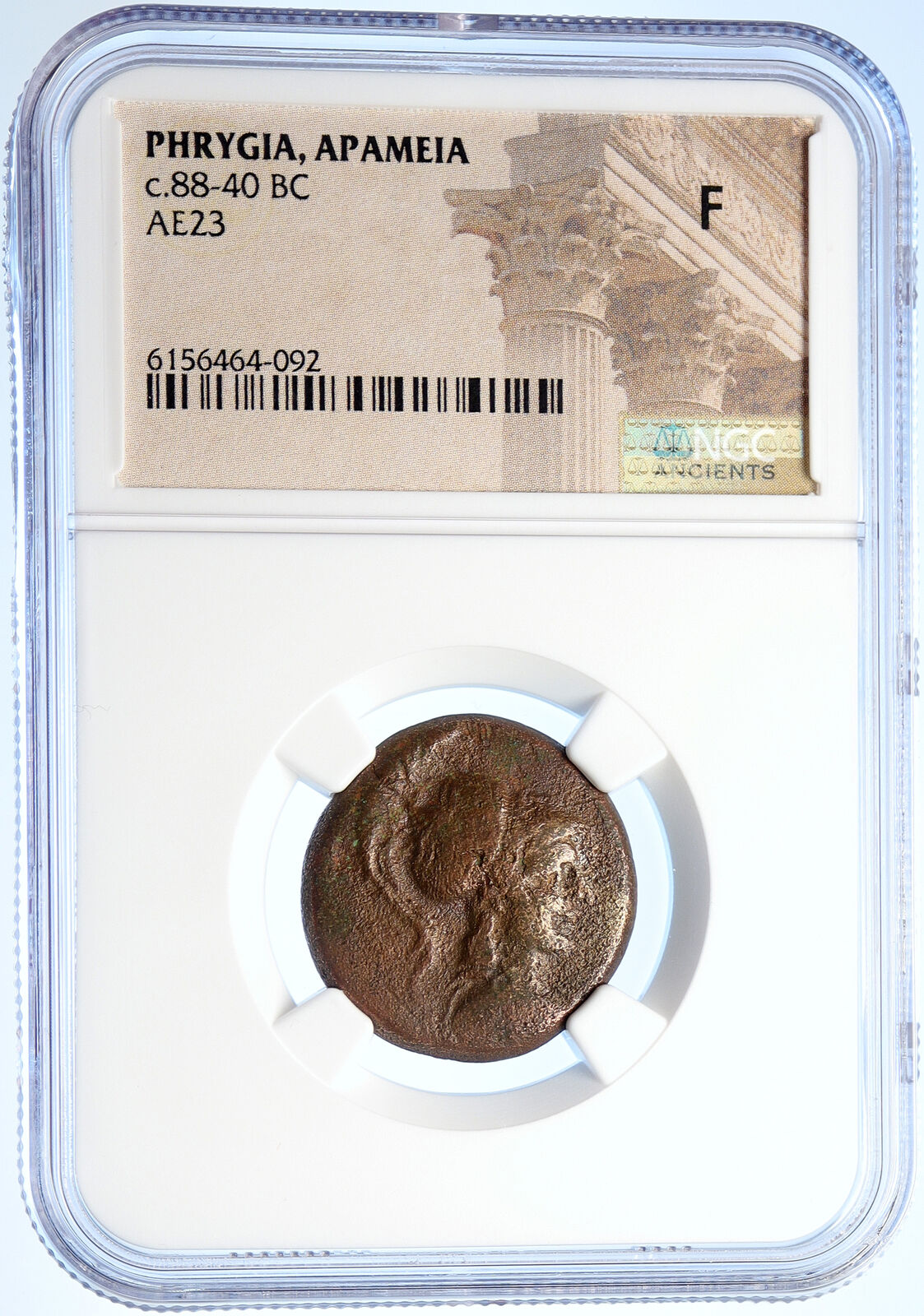 APAMEIA PHRYGIA 88BC Athena Gemini Caps Eagle OLD Ancient Greek Coin NGC i106722