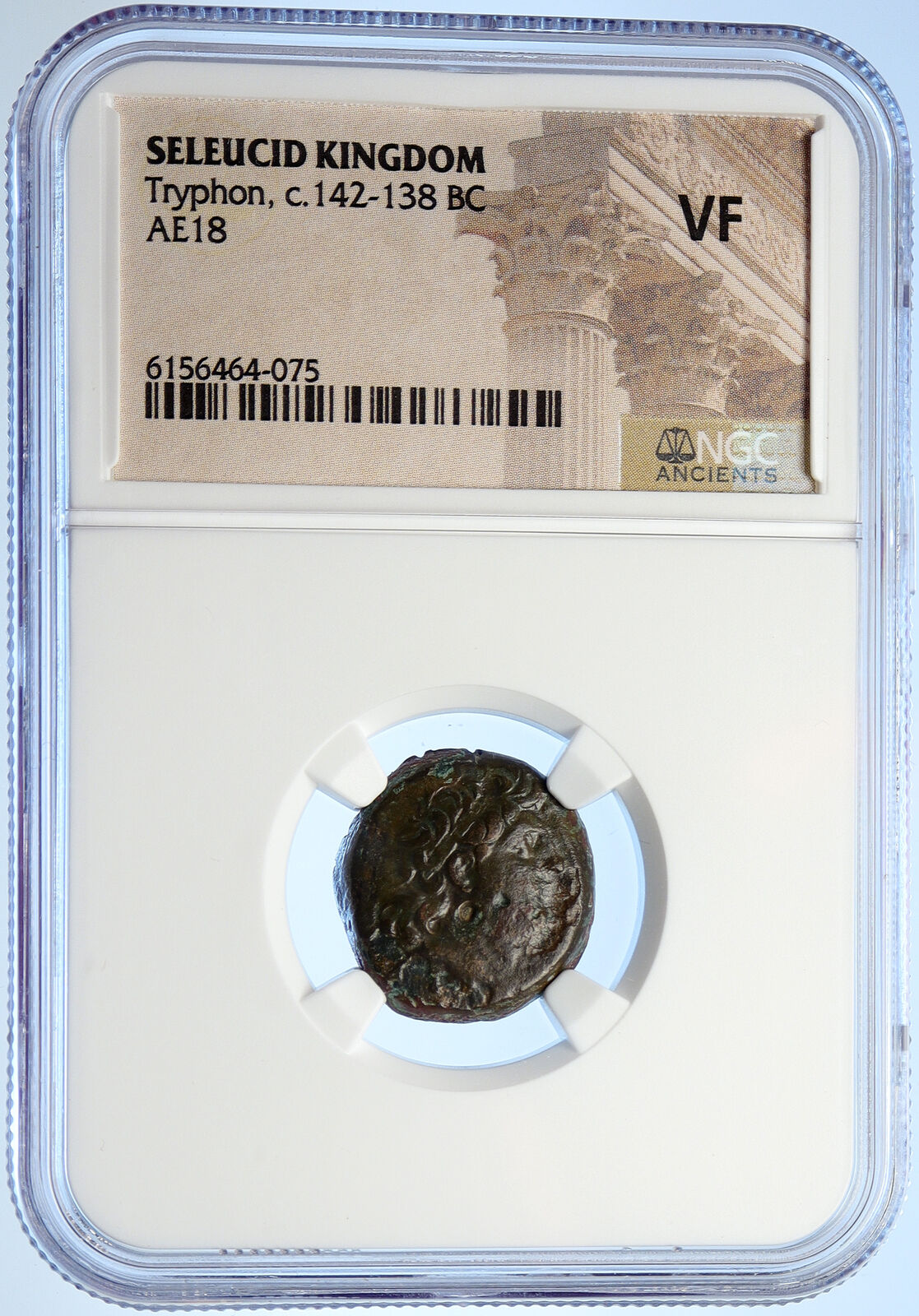 TRYPHON 148BC Authentic Ancient SELEUKID Greek Coin MACEDONIA HELMET NGC i106724