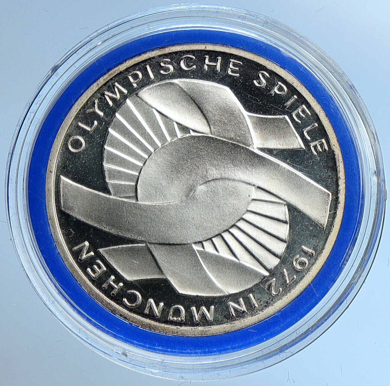 1972 F GERMANY Munich Summer Olympics Games Schleife PF Silver 10 M Coin i109668