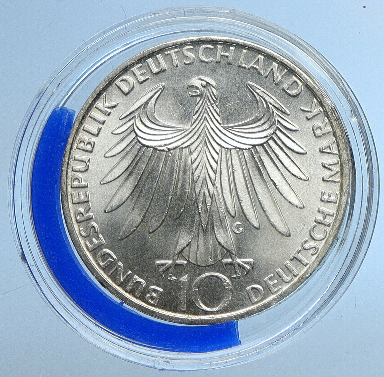 1972 G Germany Munich Summer Olympics XX ATHLETES BU Silver 10 Mark Coin i109661