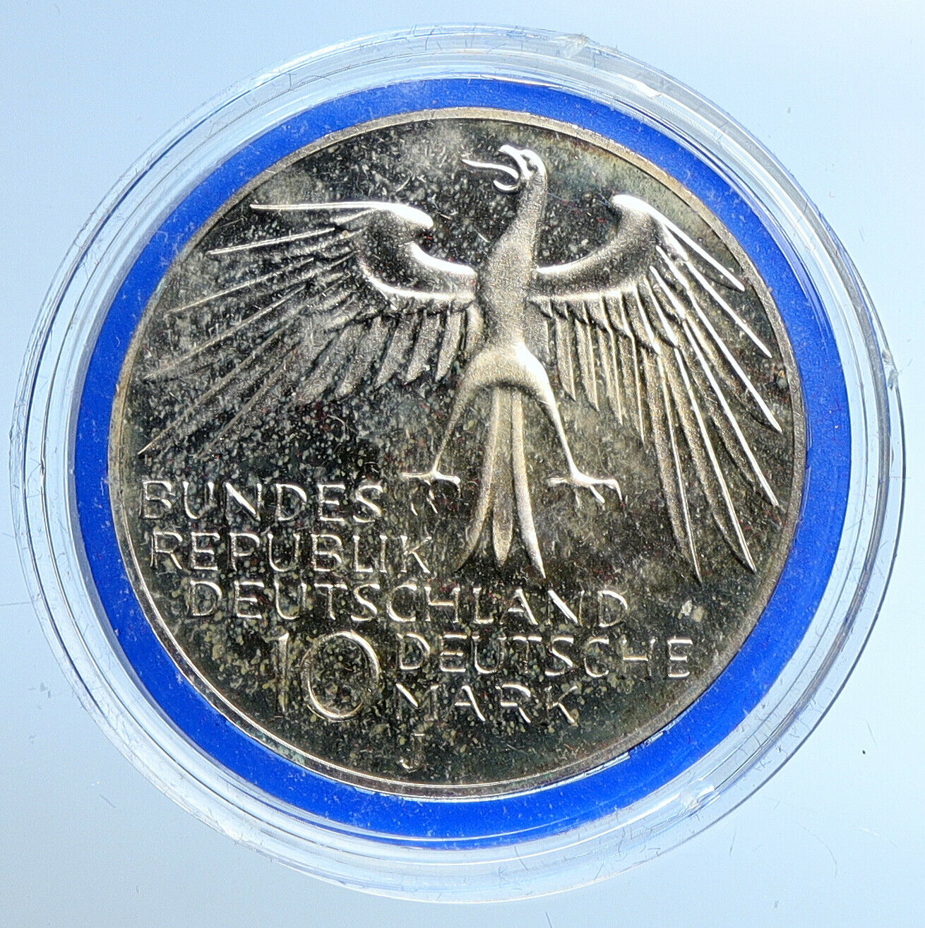 1972 J GERMANY Munich Summer Olympics Schleife Proof Silver Coin 10 Mark i109640