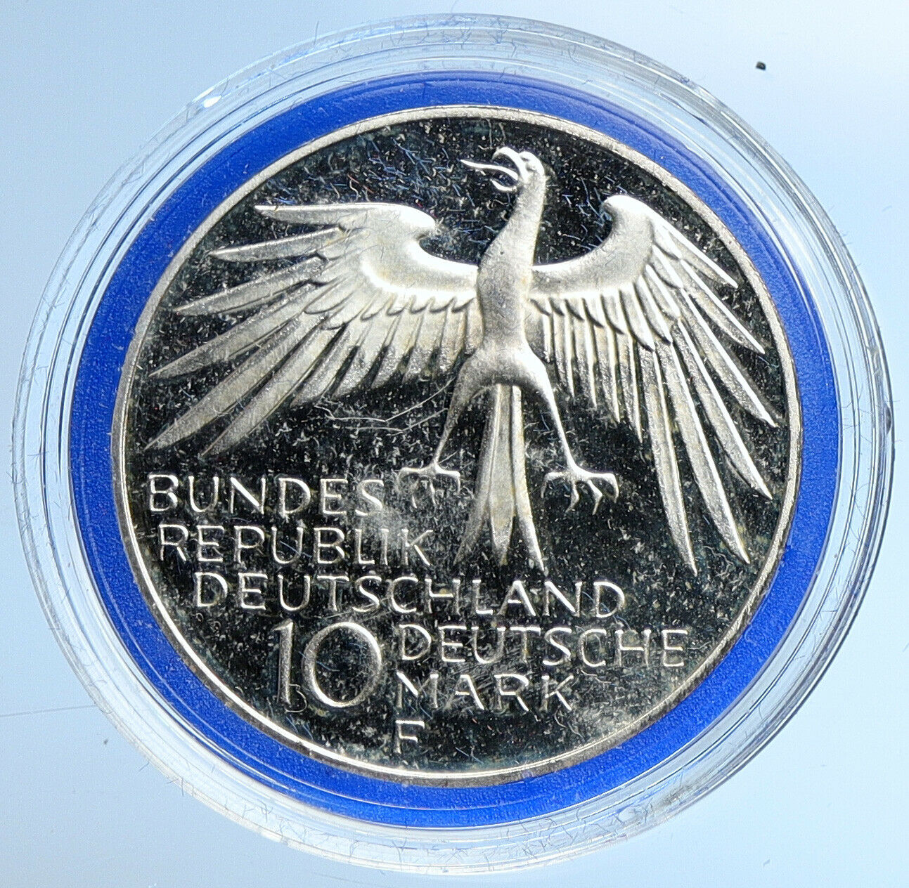 1972 F GERMANY Munich Summer Olympics Schleife Proof Silver Coin 10 Mark i109632