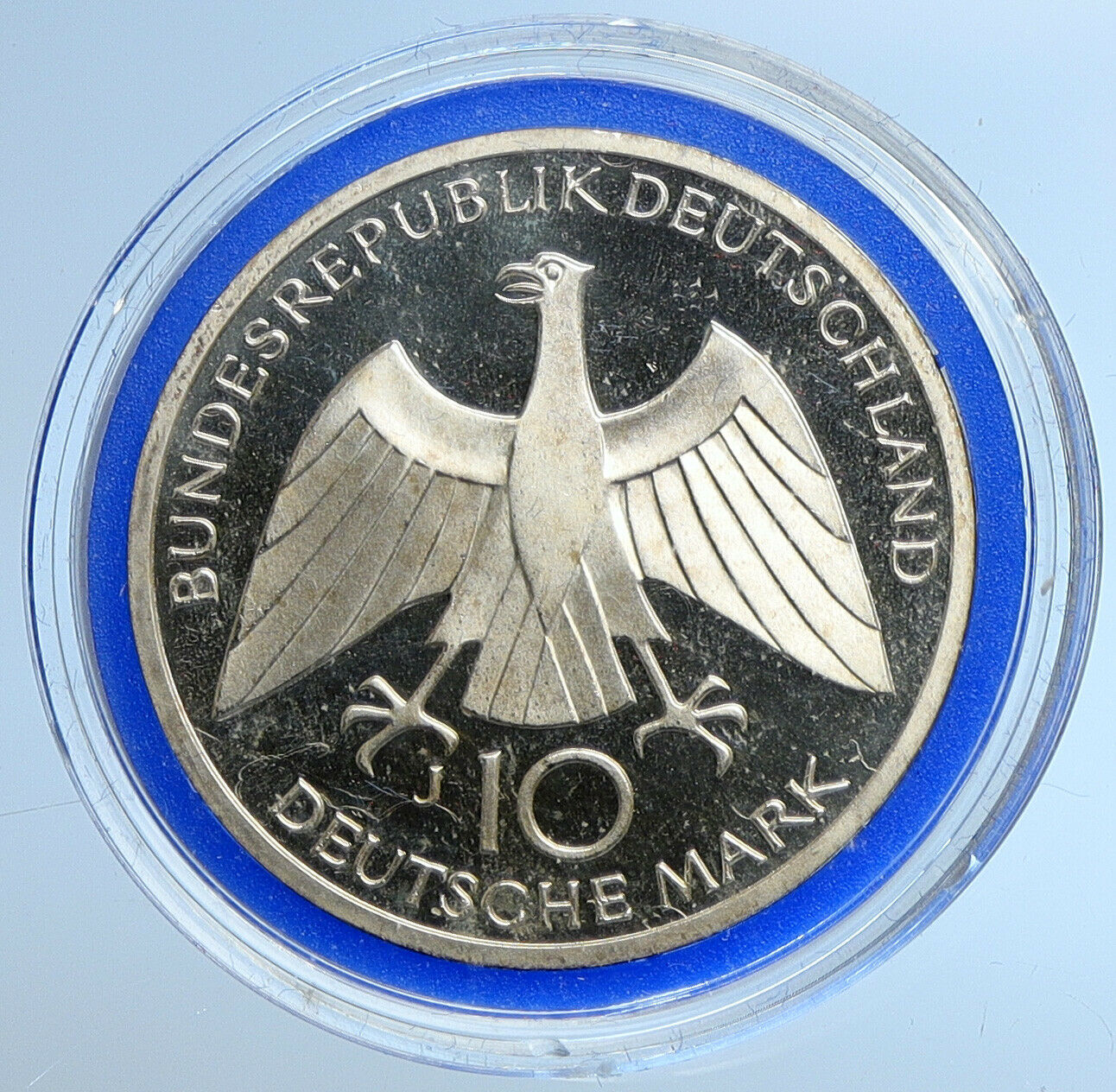 1972 J GERMANY Munich Summer Olympics Games Schleife PF Silver 10 M Coin i109639