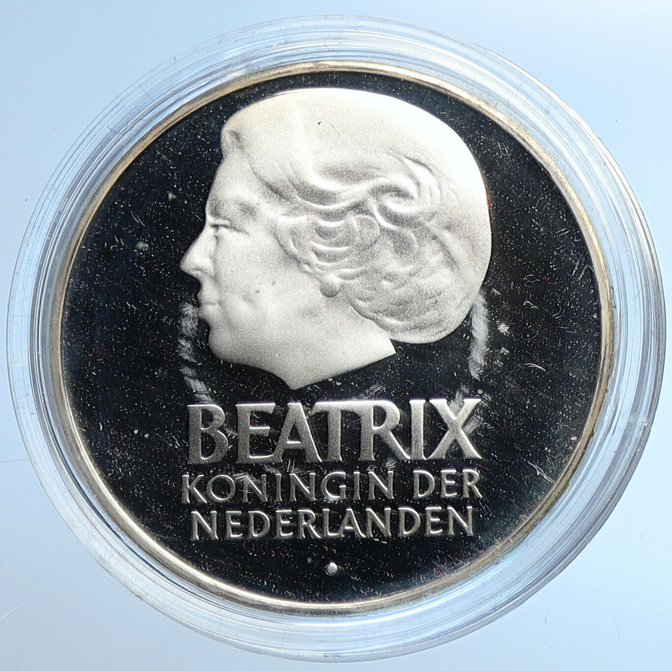 1982 NETHERLANDS Queen Beatrix Lion Eagle Claw Proof Silver 50 Guld Coin i109634