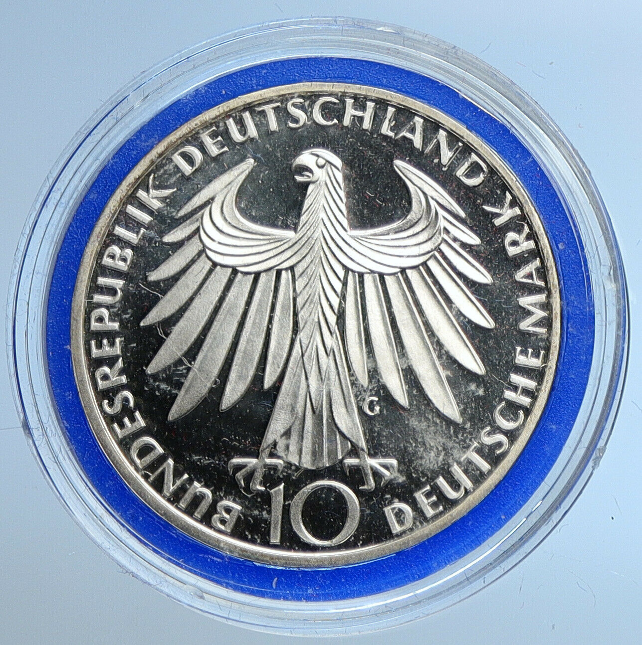 1972 G Germany Munich Summer Olympics XX ATHLETES PF Silver 10 Mark Coin i109642