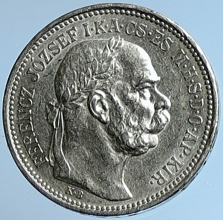 1915 HUNGARY w King Franz Joseph I Hungarian Antique Silver Korona Coin i109693