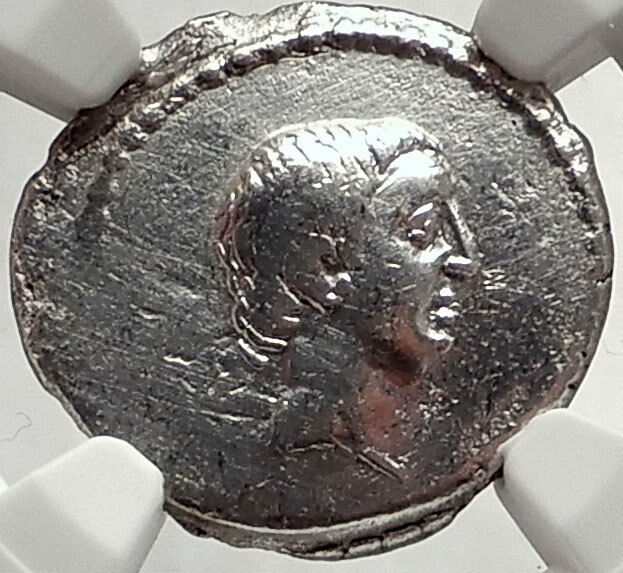 Roman Republic 42BC Praetor Livineius Regulus Praefect Silver Coin NGC i68785