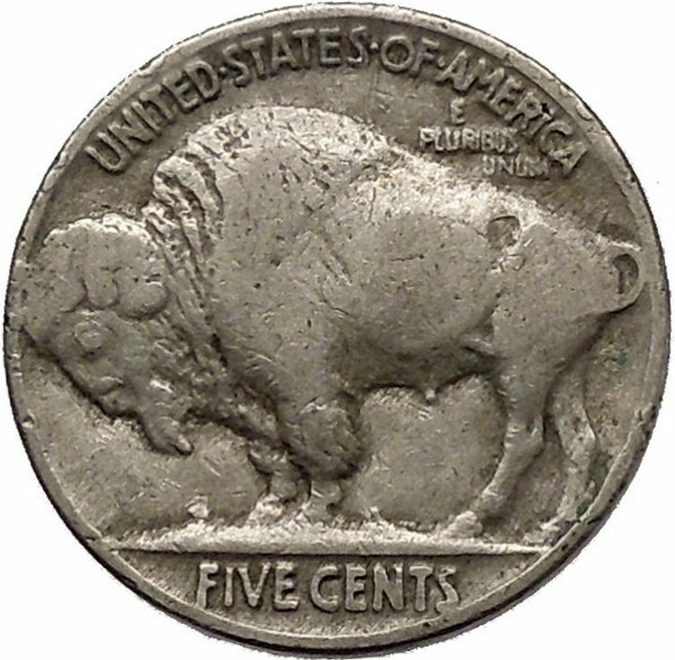 1936 BUFFALO NICKEL 5 Cents of United States of America USA Antique Coin i43859