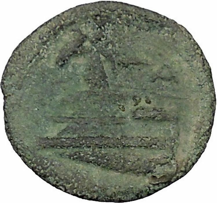 Arados in Phoenicia 300BC Ancient Greek Coin Ship Galley Tyche Fortuna i48435