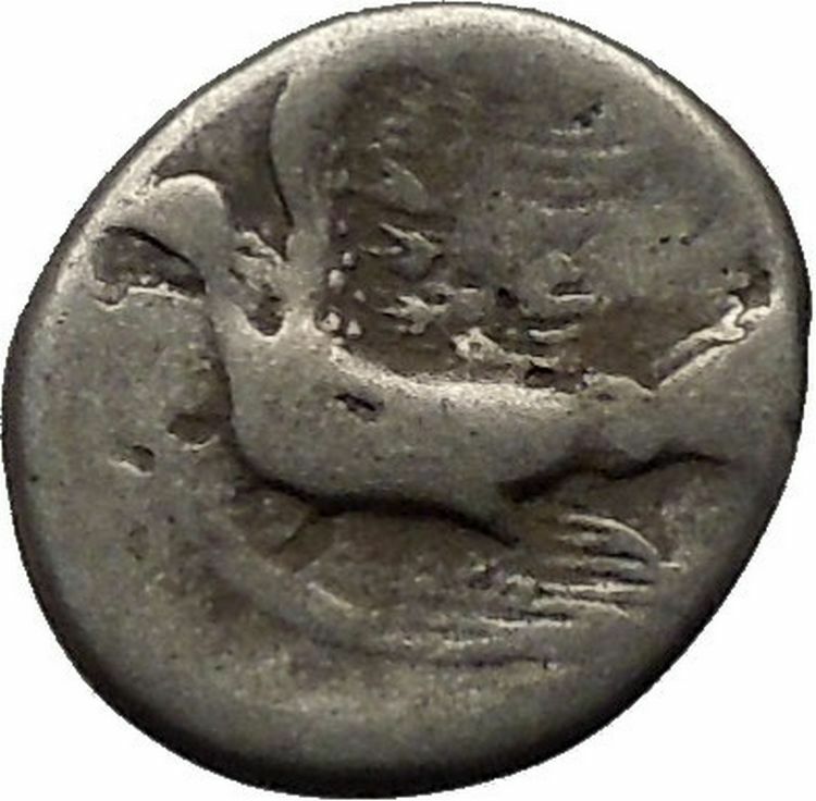 Sikyon in Sikyonia Chimera Lion Goat Snake Monster Dove Silver Greek Coin i46325