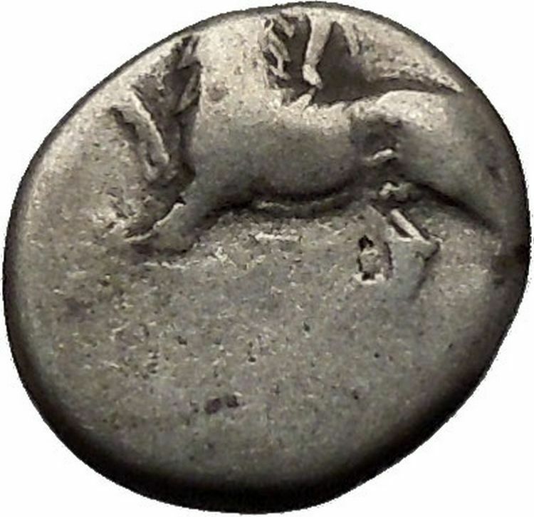 Sikyon in Sikyonia Chimera Lion Goat Snake Monster Dove Silver Greek Coin i46325