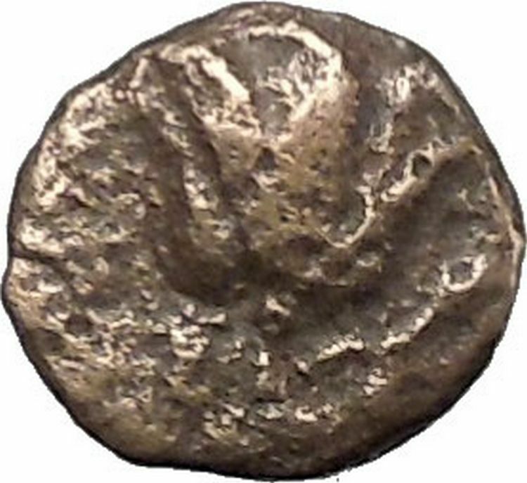 RHODES Island Off CARIA 394BC Nymph Rhodos ROSE Ancient Greek Coin i49514