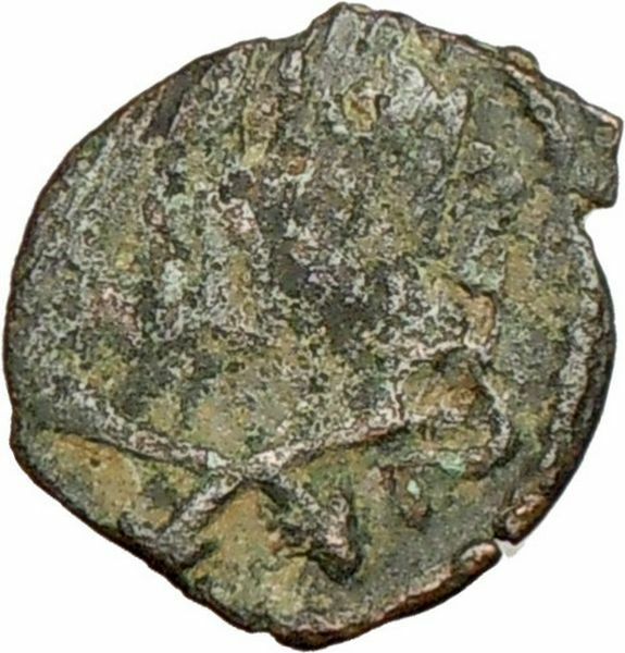 Kig RABBEL II Queen GAMILATH Aramaic Rare Ancient Arab NABATAEA Coin i24171