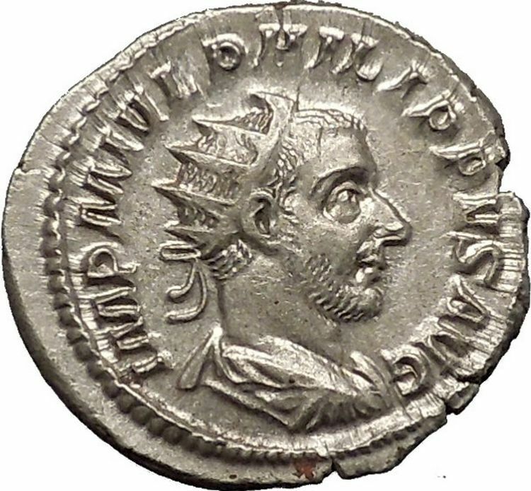 Philip I the Arab Rare Silver Ancient Roman Coin Virtus Valor Courage i52328