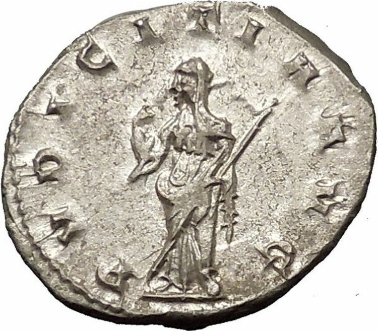 Herennia Etruscilla Hostilian mom Silver Ancient Roman Coin Modesty Cult i52316