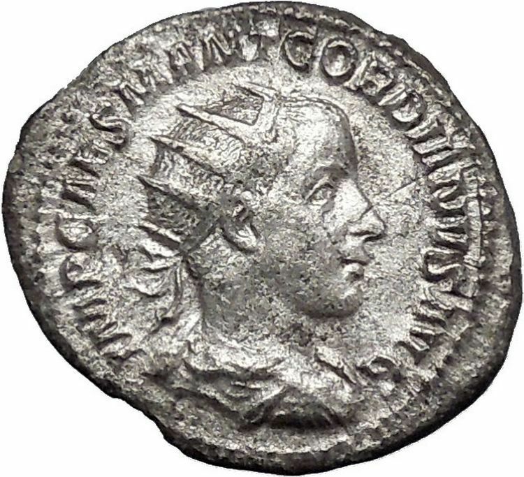 GORDIAN III 238AD Authentic Original Ancient Silver Roman Coin Jupiter i48759