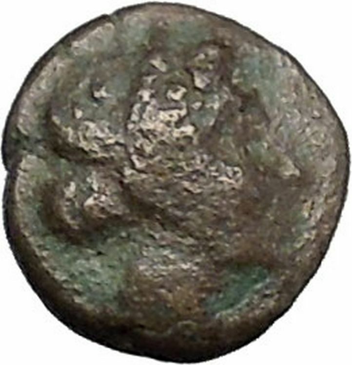 RHODES Island Off CARIA 394BC Nymph Rhodos ROSE Ancient Greek Coin i49609