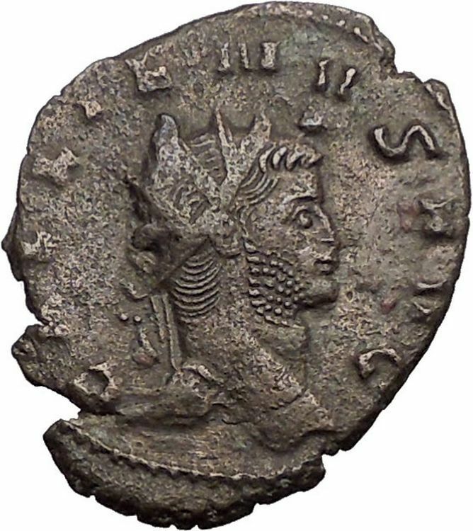 Gallienus son of Valerian I 267AD Ancient Roman Coin Hippocamp Sea horse i57409