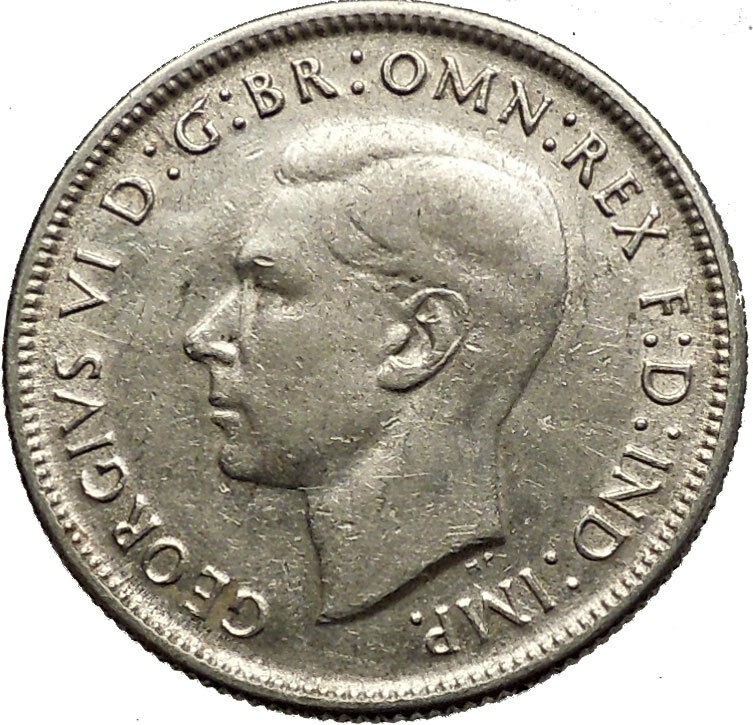 1944 AUSTRALIA under King George VI of United Kingdom Silver Florin Coin i53777