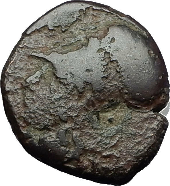 Syracuse Sicily 375BC Tyrant Dionysios Greek Coin ATHENA HIPPOCAMP Horse i60565