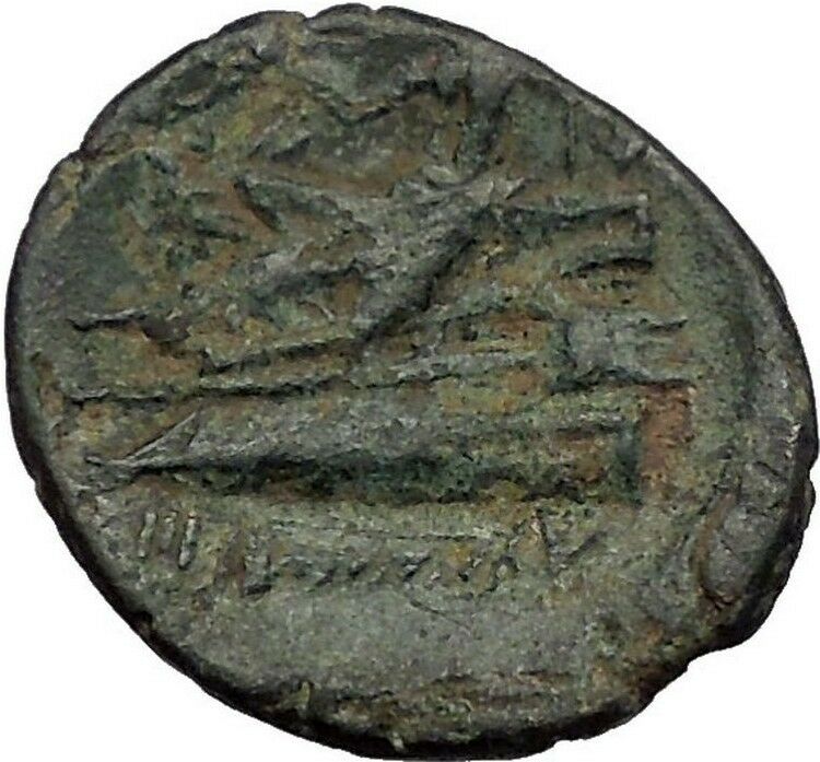 Arados in Phoenicia 176BC Tyche Galley Poseidon Athena Ancient Greek Coin i56502