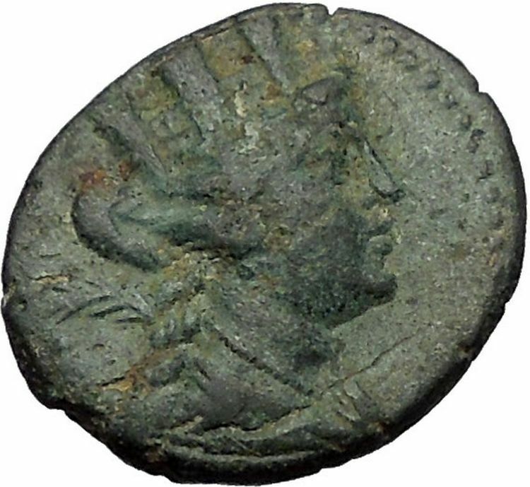 Arados in Phoenicia 176BC Tyche Galley Poseidon Athena Ancient Greek Coin i56502