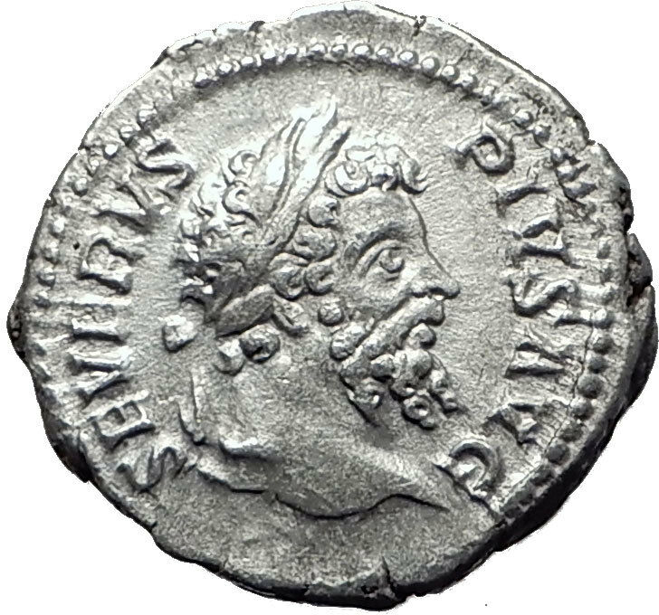 SEPTIMIUS SEVERUS 205AD Rome Silver Authentic Ancient Roman Coin ANNONA i61491