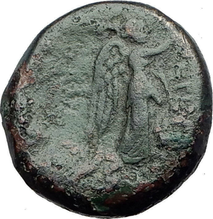 PERGAMON in Mysia Genuine 133BC Authentic Ancient Greek Coin ATHENA NIKE i63164