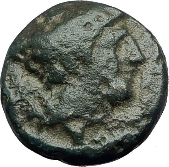 TRAGILOS in MACEDONIA 400BC Hermes Rose Authentic Ancient Greek Coin i62873