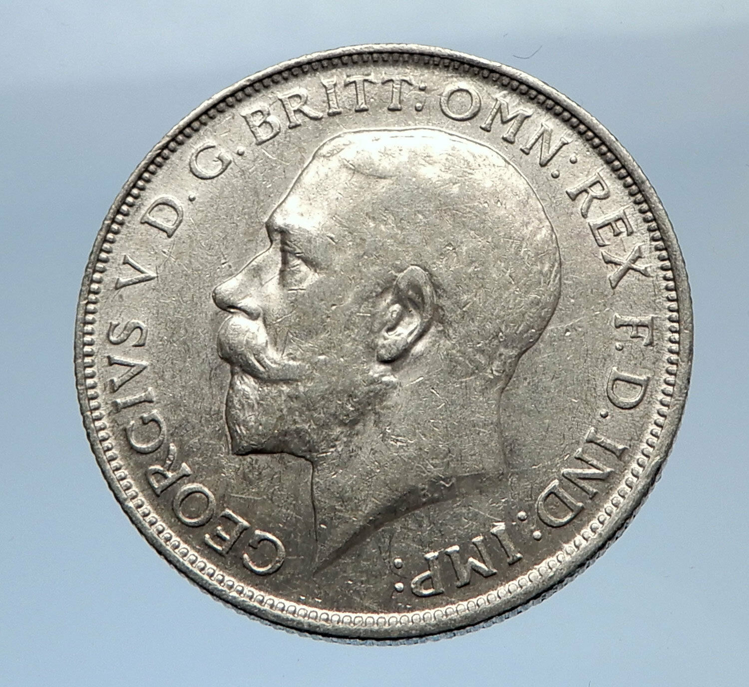 1915 United Kingdom Great Britain GEORGE V Silver Florin 2 Shillings Coin i69414