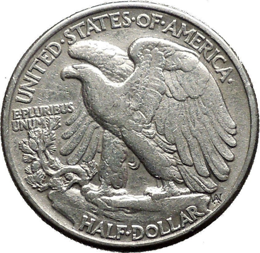 1944 WALKING LIBERTY Half Dollar Bald Eagle United States Silver Coin i44719