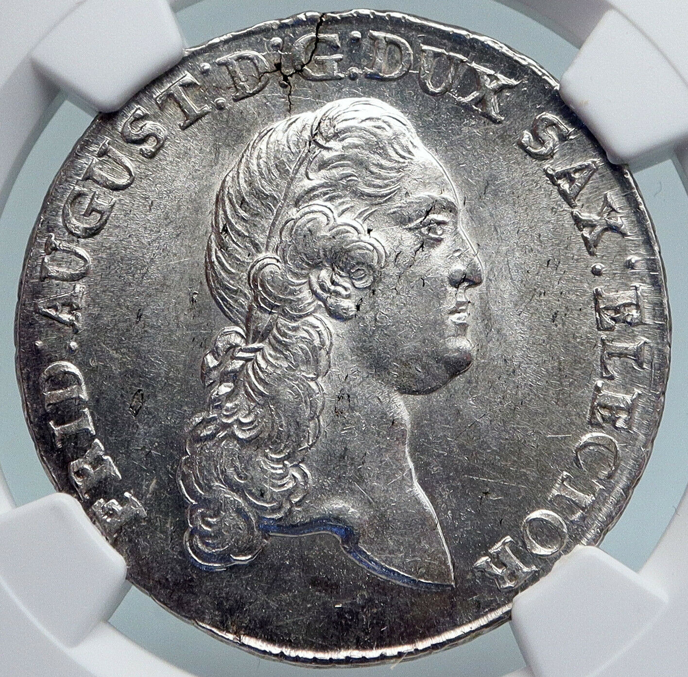 1782 GERMAN STATES - SAXONY Frederick Augustus Silver 2/3 Thaler Coin NGC i89603